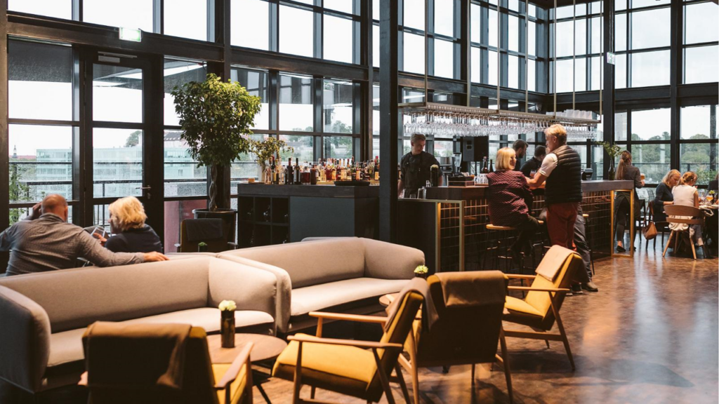 Photo of the interior of the fotografiska restaurant in Tallinn